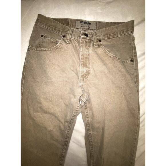 Wrangler Authentic Acid Wash Khaki Straight Leg Jean - Picture 3 of 7